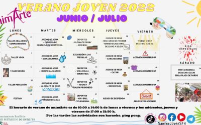 PROGRAMACIÓN @ANIMARTE VERANO JOVEN 2022