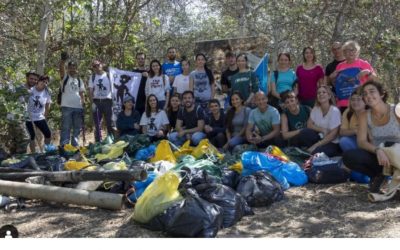 Limpieza de toallitas y otros en el Río Jarama.